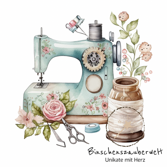 Bügelbild Sewing