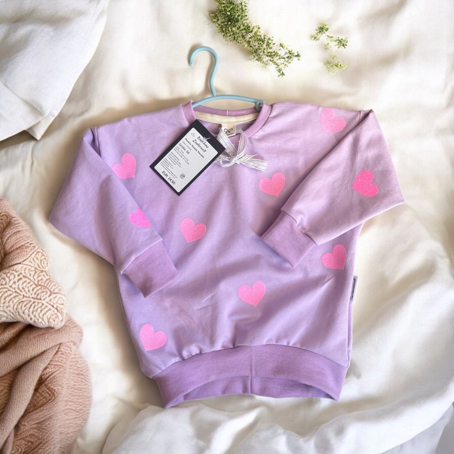 Oversize Sweater Herzchen Gr. 98
